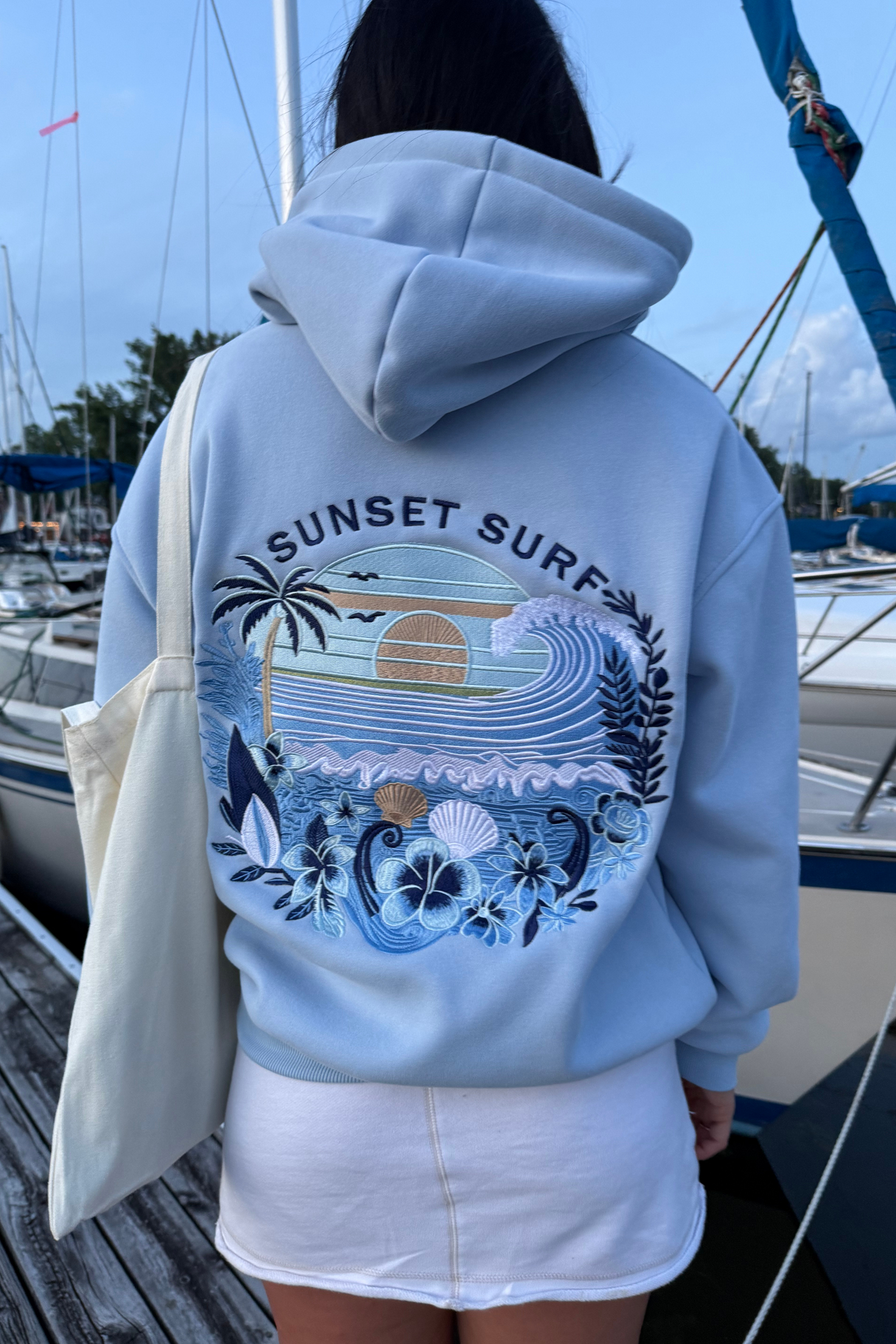 Blue Hibiscus Hoodie