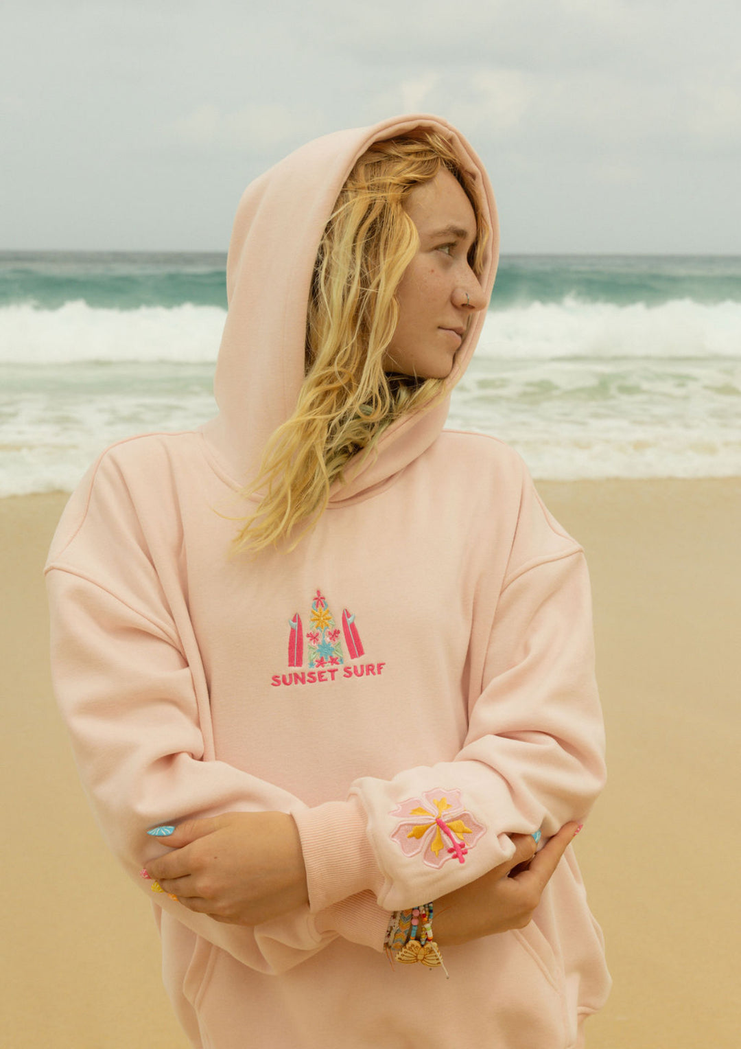 Sunset Hawaii Hibiscus Hoodie