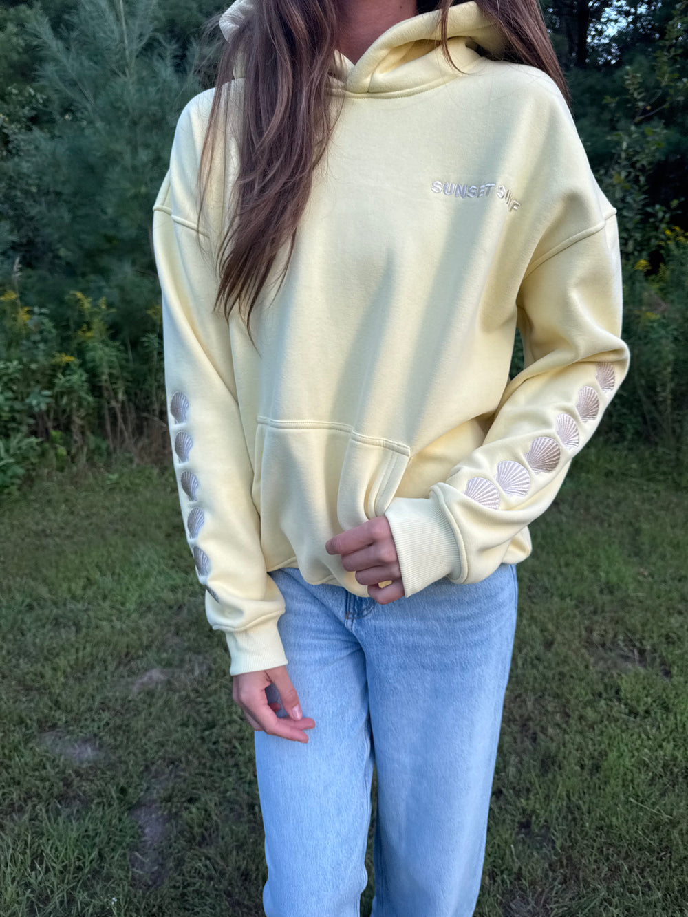 Yellow Coastal Bloom Hoodie