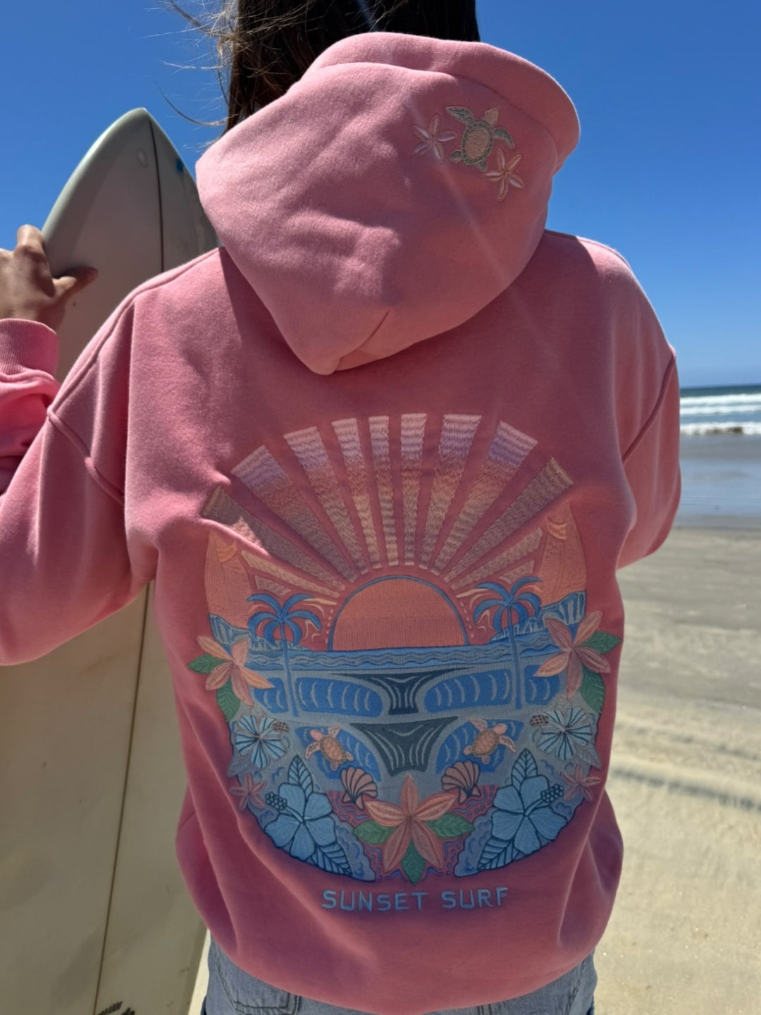Hibiscus Wave Hoodie