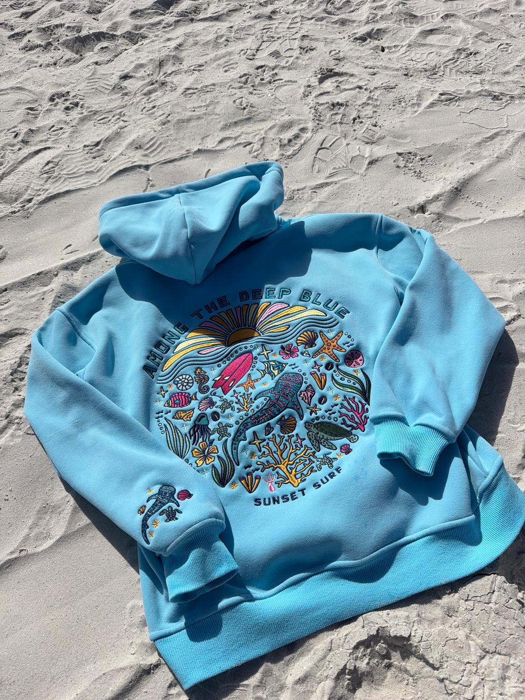 Blue Whale Shark Tropics Hoodie