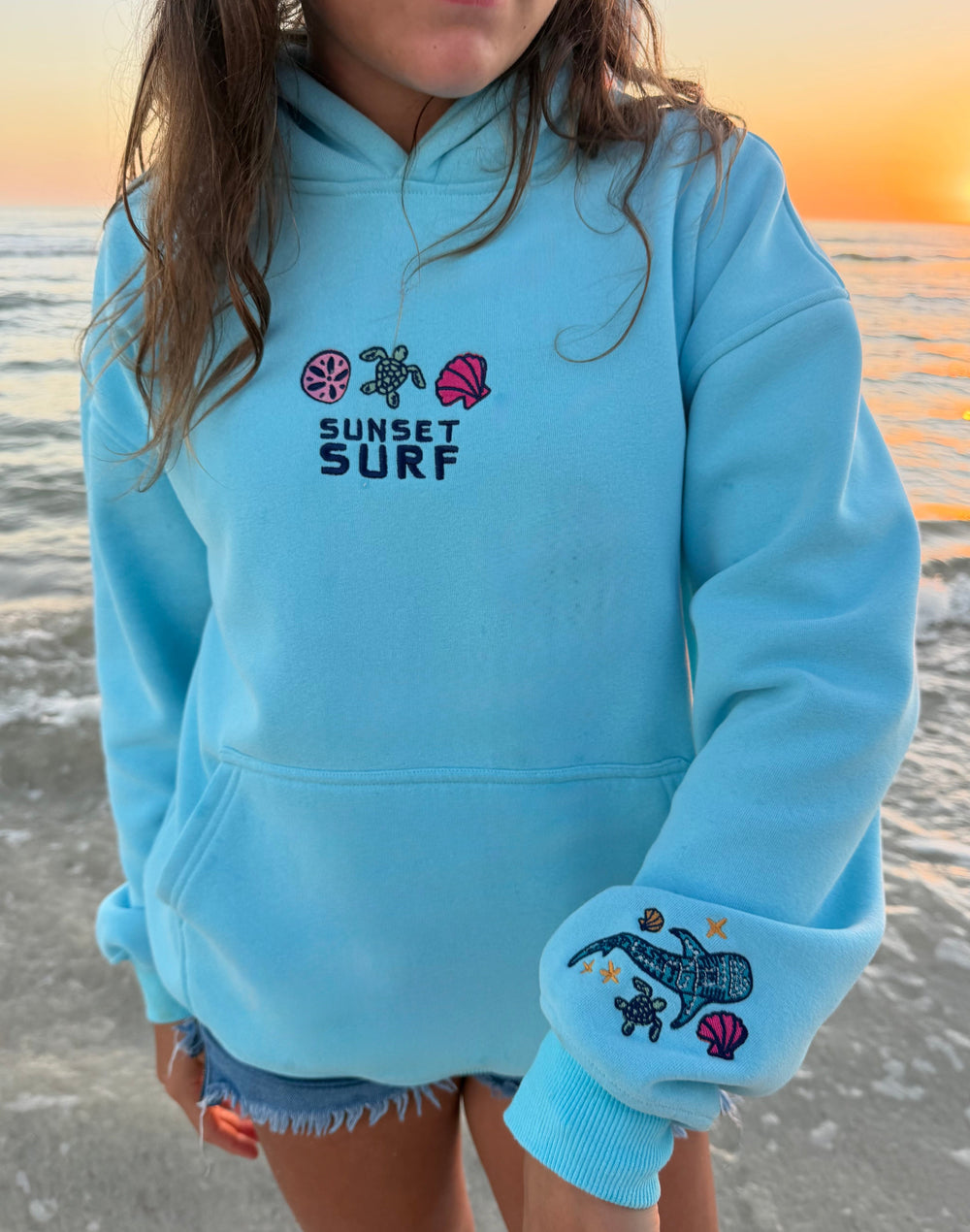 Blue Whale Shark Tropics Hoodie