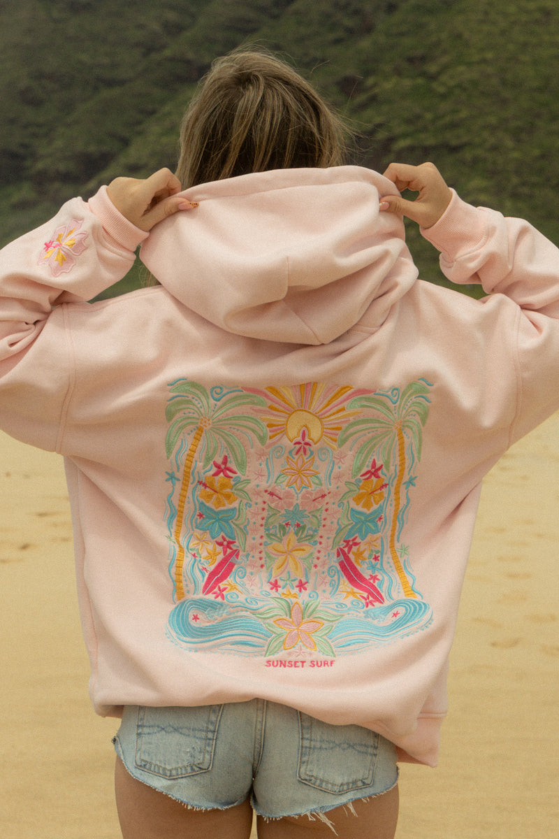 Sunset Hawaii Hibiscus Hoodie