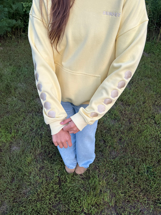 Yellow Coastal Bloom Hoodie