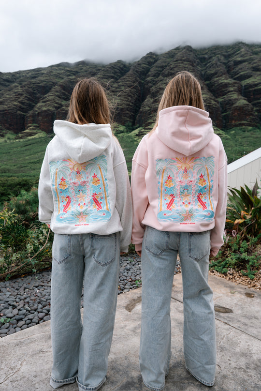 Sunset Hawaii Hibiscus Hoodie