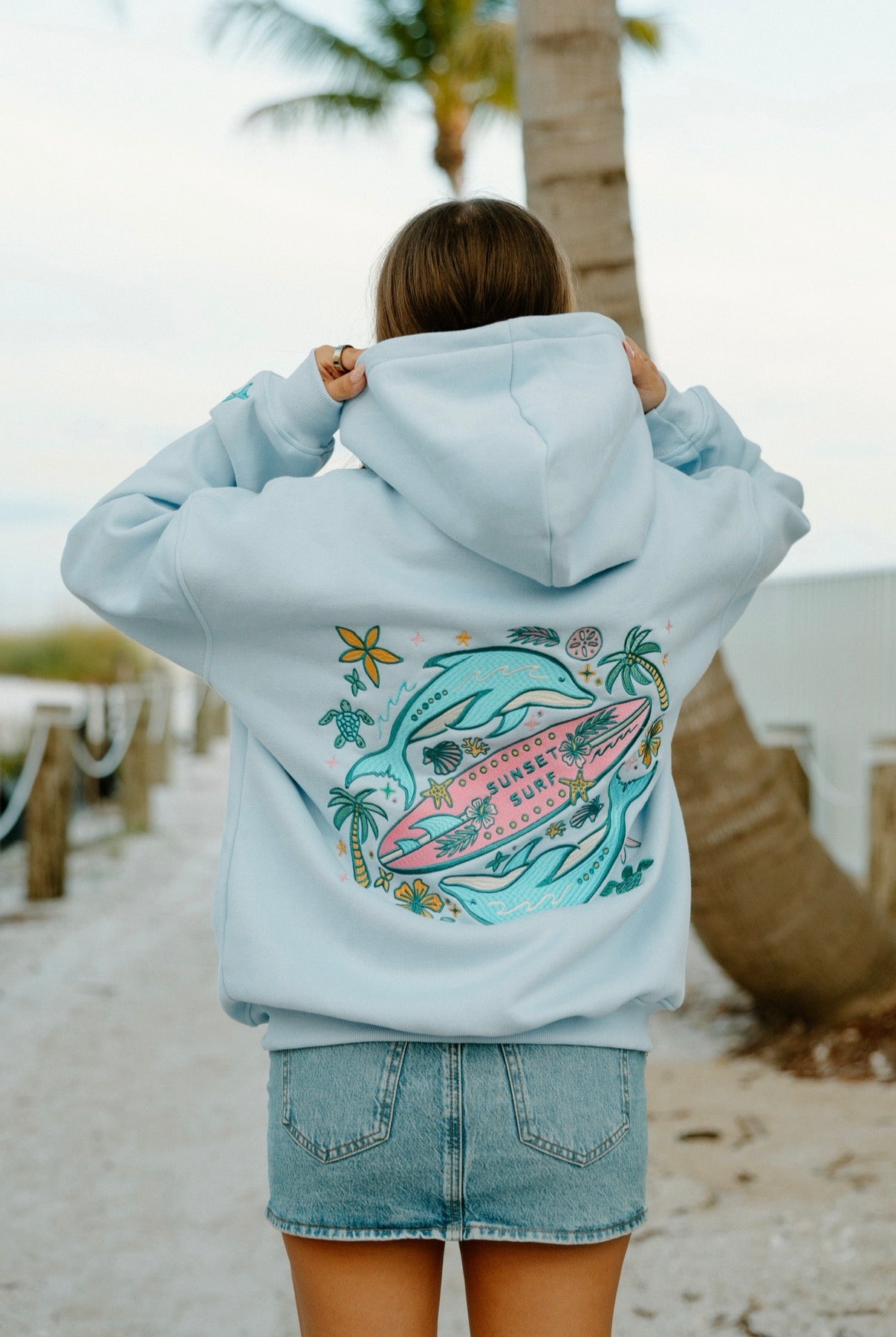 Dolphin Wave Hoodie – SUNSET SURF APPAREL