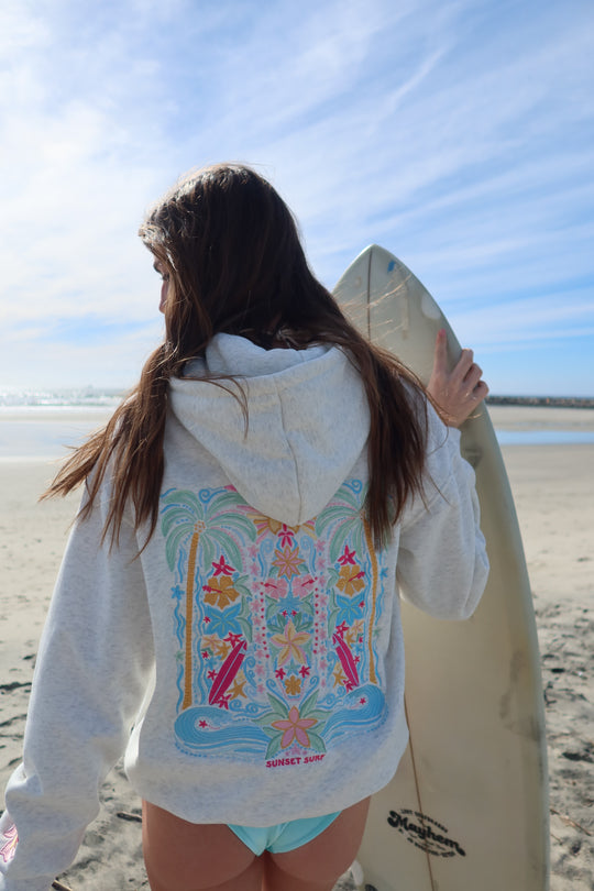 Sunset Hawaii Hibiscus Hoodie
