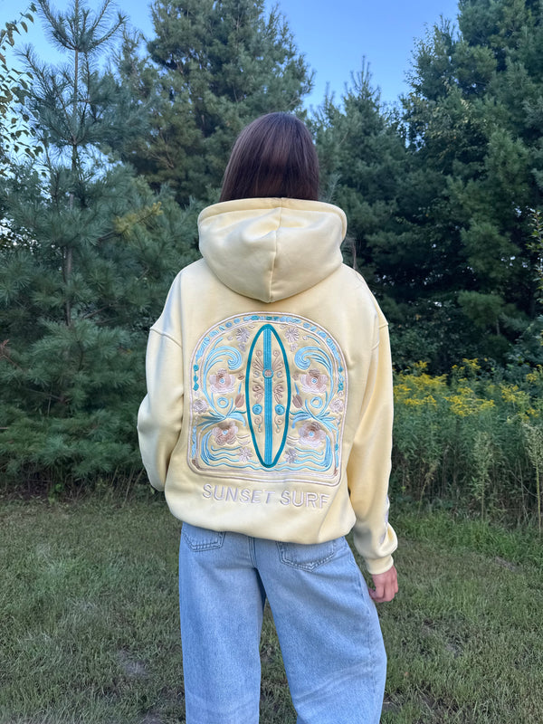 Yellow Coastal Bloom Hoodie