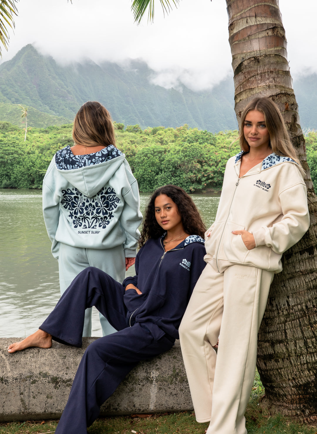 Palm Tropics Zip Up Sweatshirt