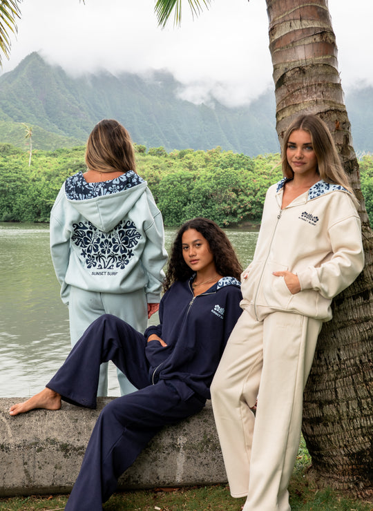 Palm Tropics Zip Up Sweatshirt