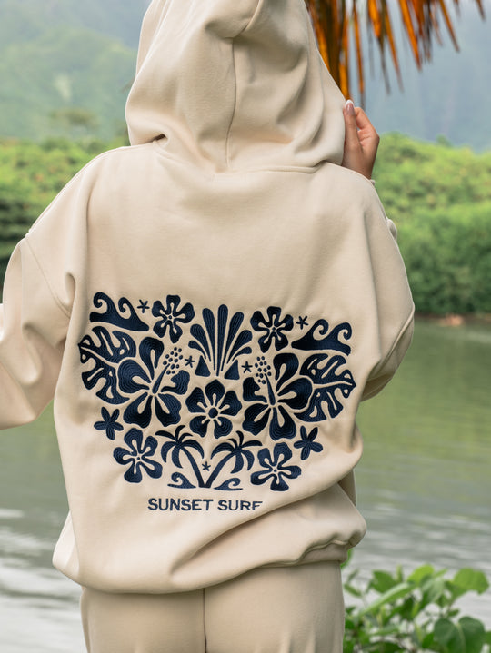 Palm Tropics Zip Up Sweatshirt