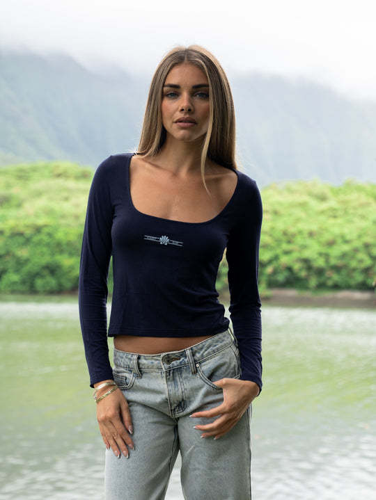 Navy Shell Long Sleeve
