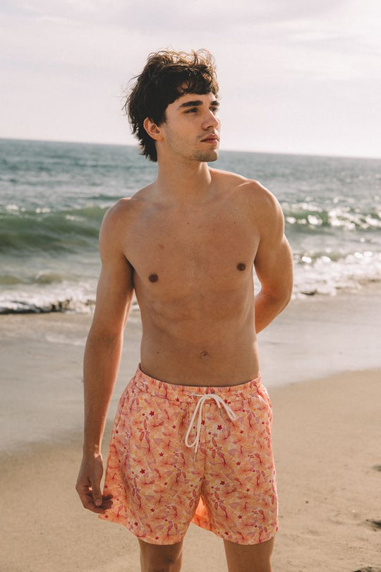 Men’s Malibu Hibiscus Swim Shorts