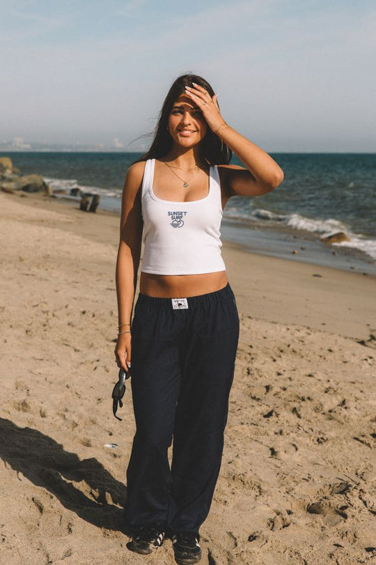 Coastline Linen Pant – Navy