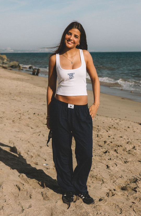 Coastline Linen Pant – Navy