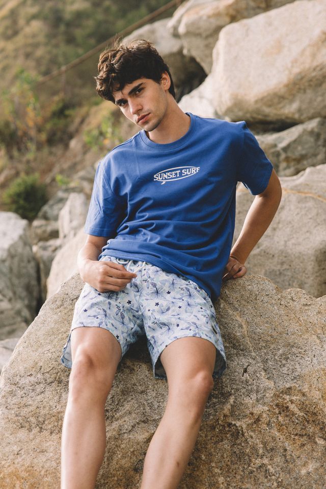 Men’s Malibu Hibiscus Swim Shorts