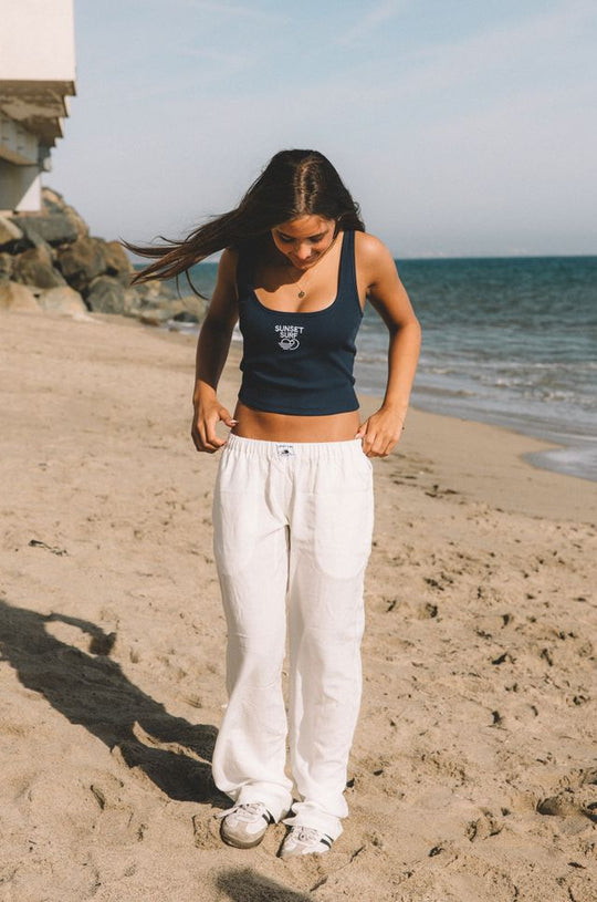 Coastline Linen Pant – White