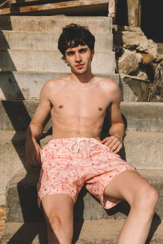 Men’s Malibu Hibiscus Swim Shorts