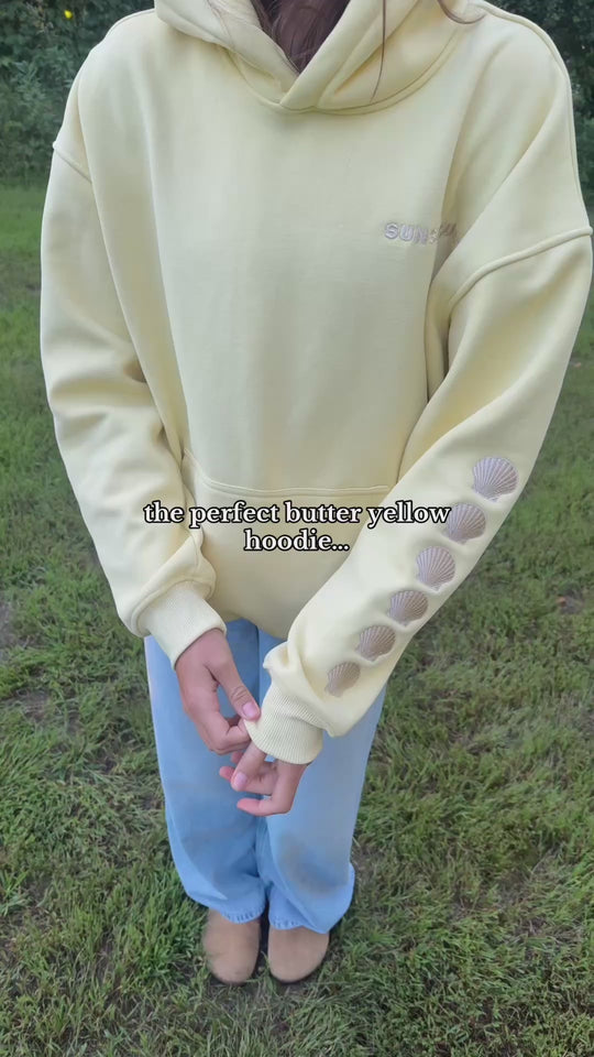 Yellow Coastal Bloom Hoodie